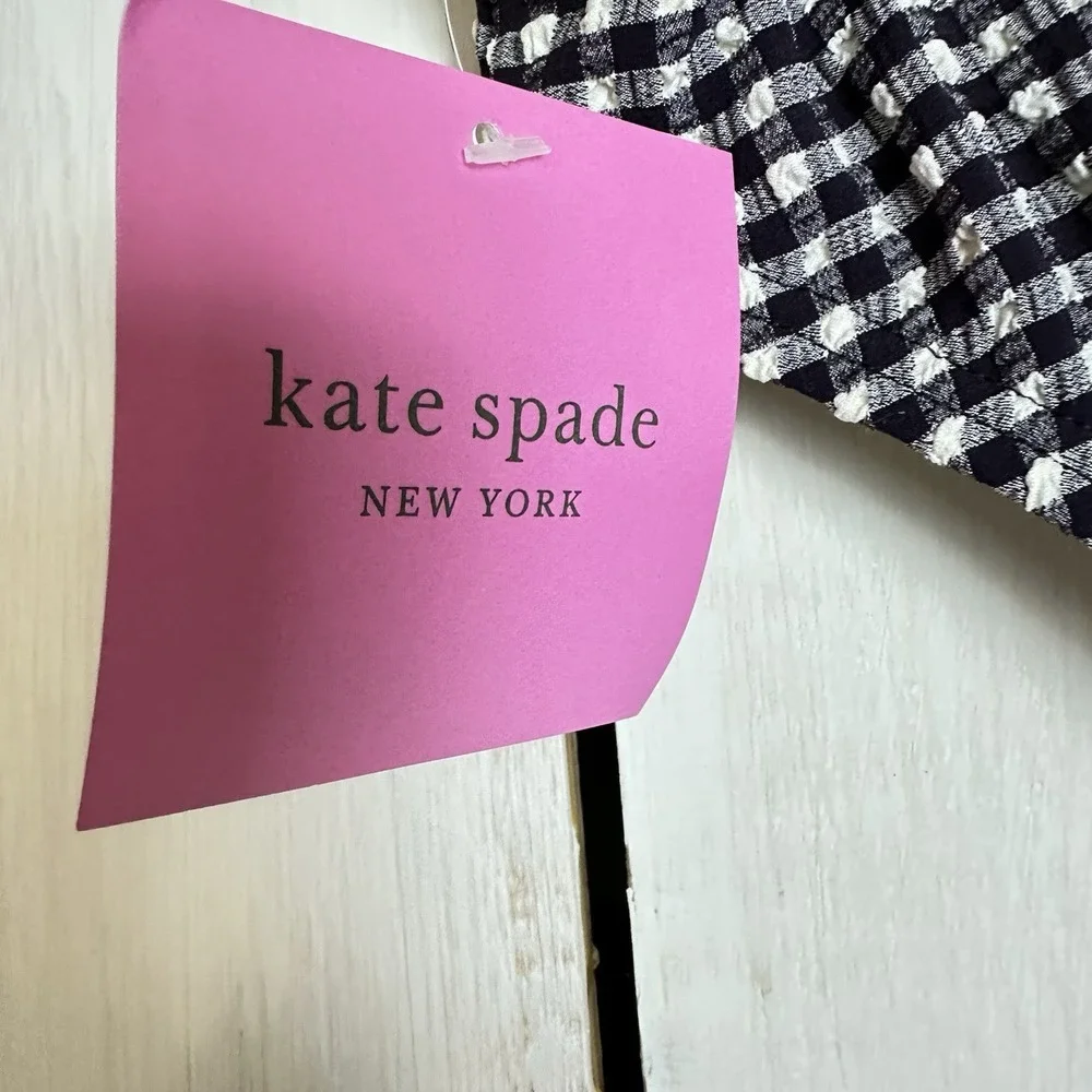 Kate Spade New York Women's Classic‎ Check-Print Bikini Bottoms Size Large New